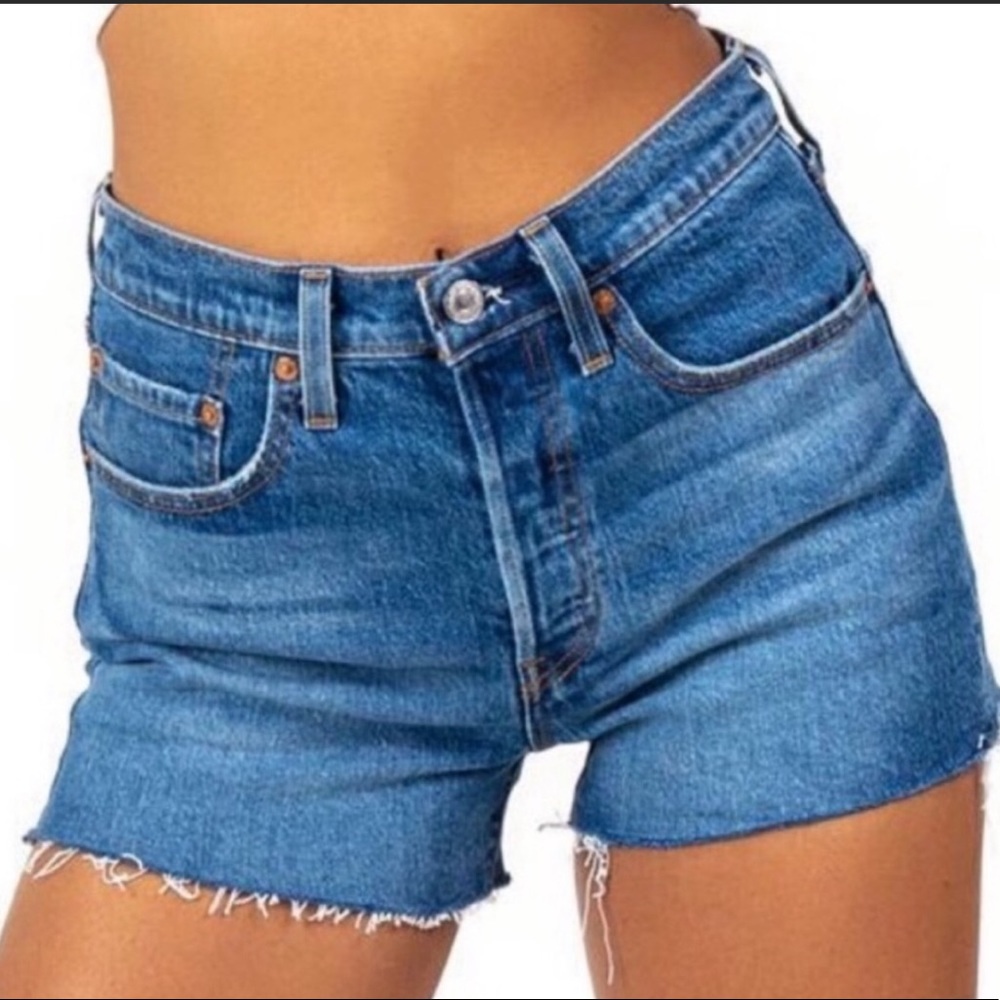 Levi’s 501’s High Rise Shorts Button Fly Hi Rise - Picture 1 of 7